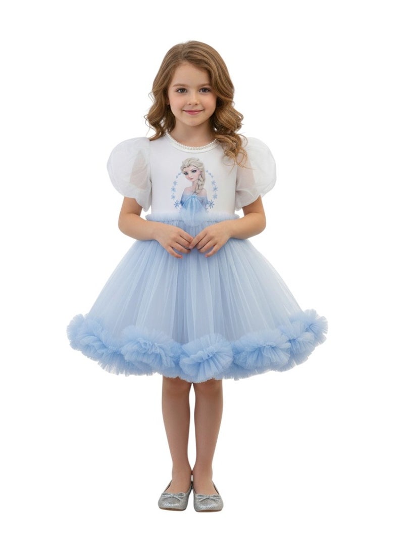 D'Daniela Tulle Ruffle Dress - Image 3
